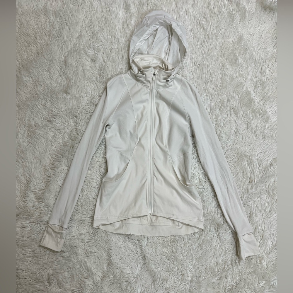 Lululemon Athletica Cream Hooded Jacket
